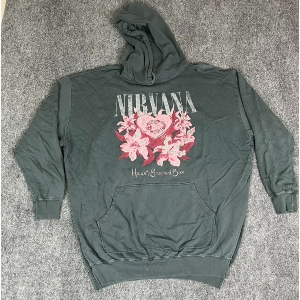 Daydreamer Gray Nirvana Heart Shaped Box Hoodies 100% Cotton Made in USA Size XS